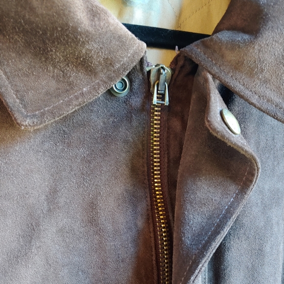 Men's Polo by Ralph Lauren Brown Leather Suede Jacket Coat Size 1XB Big & Tall - Picture 5 of 14